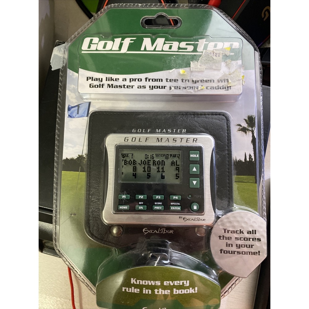 Excalibur Electronics Golf Master Digital Caddy Scorecard Rule Book 468-CS Black